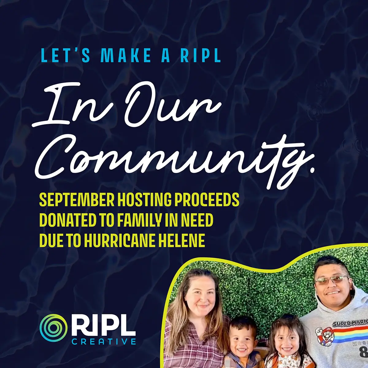 Supporting Our Community: September Hosting Proceeds Donated to Hurricane Relief